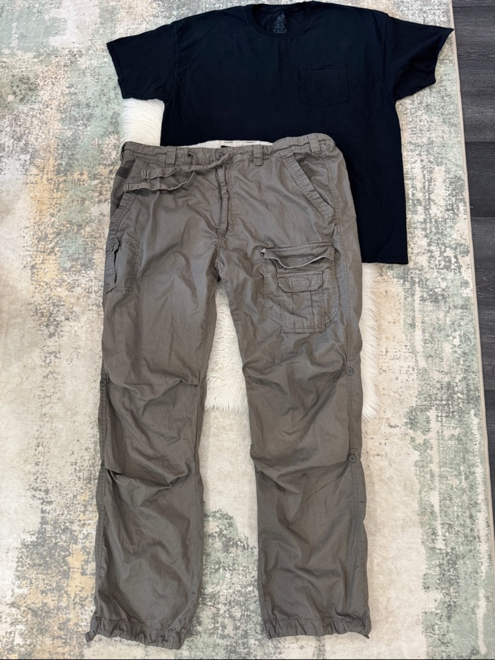 Sean John Cargo Pants in Olive Gray - Casual Utility Style